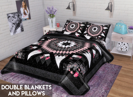 Sims 4 Double Blankets and Pillows at Descargas Sims