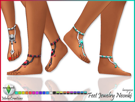 Feet Jewelry Neonki by MahoCreations at TSR