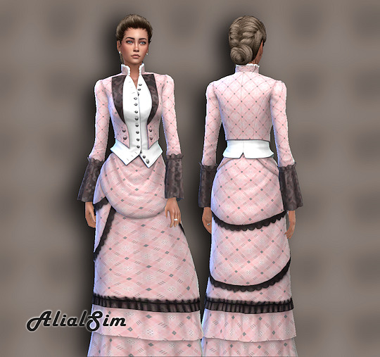 Sims 4 Victorian dress GF2 at Alial Sim