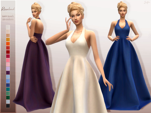 Sims 4 Rosalind Gown by Sifix at TSR