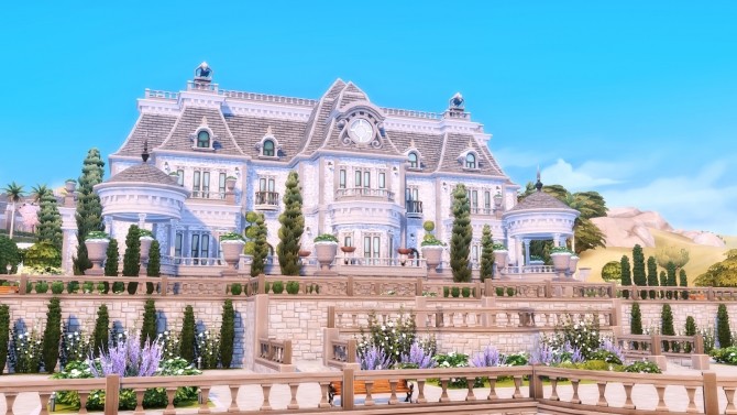 Sims 4 Ward Manor Grand home in the Hills of Del Sol Valley at Simsational Designs