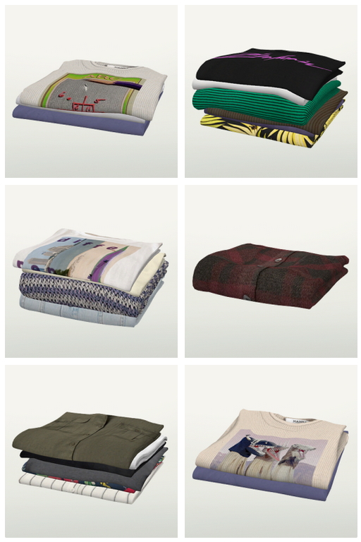 Ogy Folded Clothes Color At Slox Sims 4 Updates