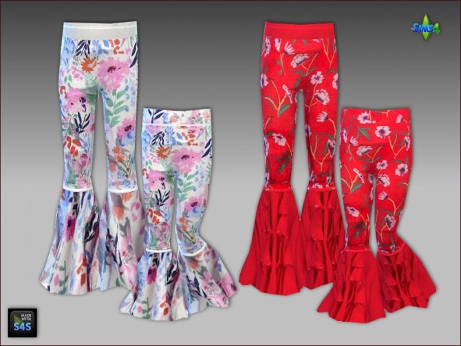 Sims 4 Pants and blouses for kids and toddlers girls by Mabra at Arte Della Vita