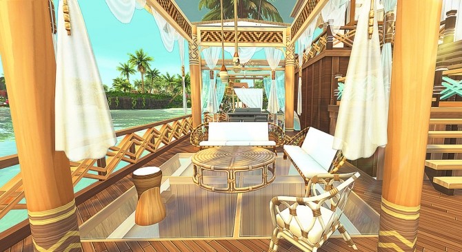 Sims 4 Gold Sandy house at HoangLap’s Sims