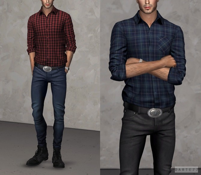 Sims 4 Rolled Sleeve Shirt at Darte77