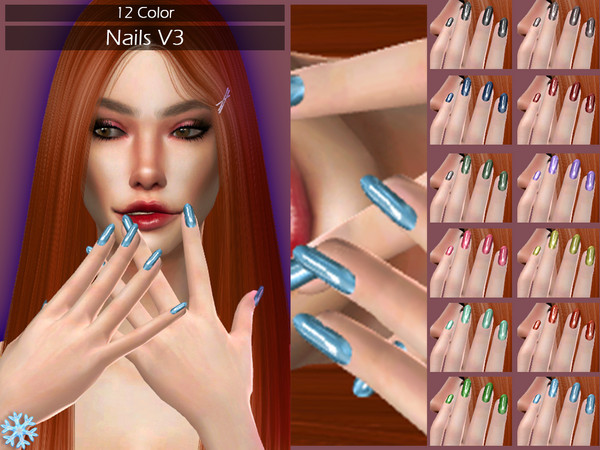 Sims 4 LMCS Nails V3 by Lisaminicatsims at TSR