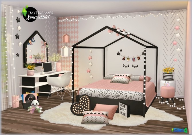 Sims 4 DAYDREAMER bedroom for kids, toddlers and teens (P) at SIMcredible! Designs 4