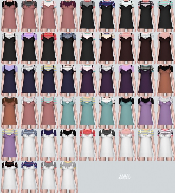Sims 4 Mini Dress With Top (P) at Marigold