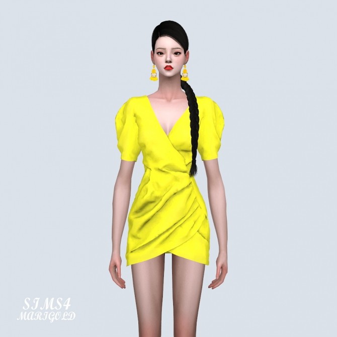 Sims 4 MG Puff Mini Dress (P) at Marigold