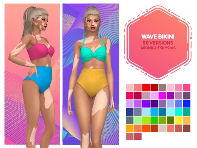 Sims 4 Wave swimsuit at Midnightskysims
