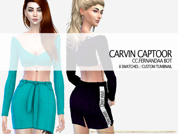 Sims 4 Fernandaa Bott skirt by carvin captoor at TSR