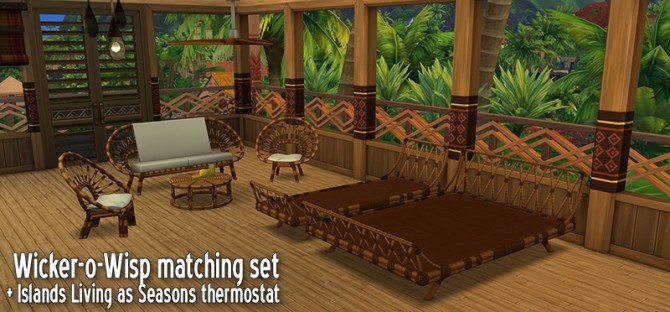 Sims 4 Add on for the wicker o wisp set by Sandy at Around the Sims 4