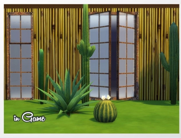 Sims 4 Tropical walls by Oldbox at All 4 Sims