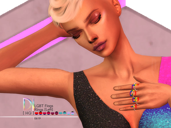 Sims 4 Pride Collection 19 LGBT Rings Left by DarkNighTt at TSR