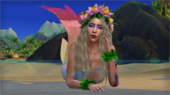 Sims 4 Mermaid Posepack at PW’s Creations