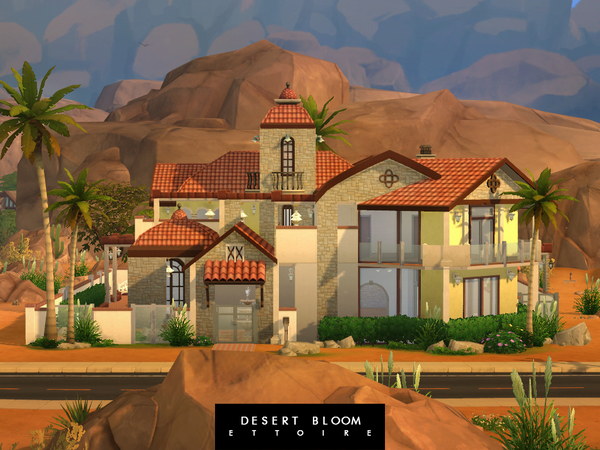 Sims 4 Desert Bloom mansion by Ettoire at TSR