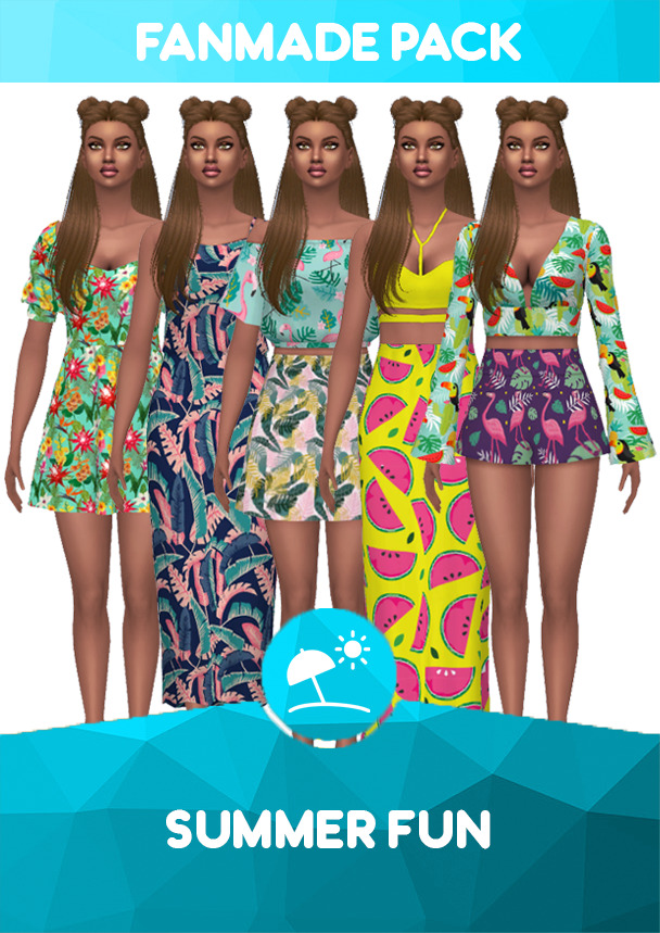 Sims 4 Summer fun fanmade pack at Heartfall