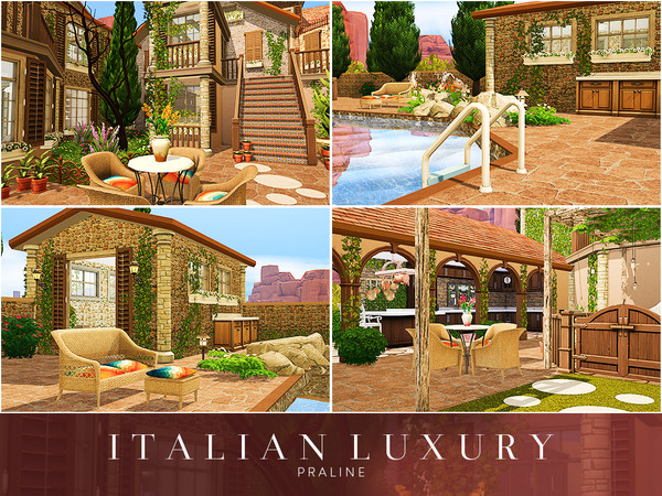 Sims 4 Italian Luxury house by Pralinesims at TSR