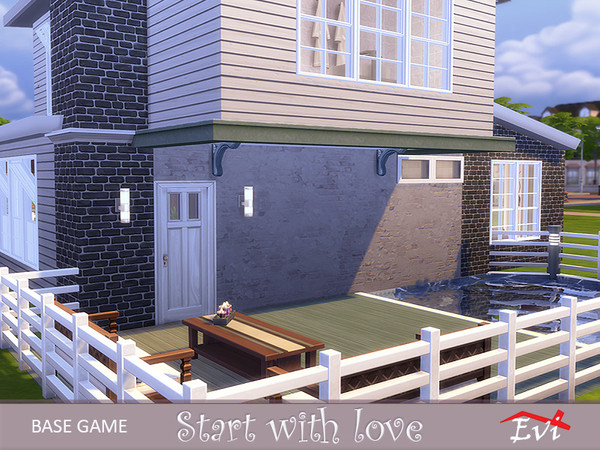 Sims 4 Start with love house by evi at TSR