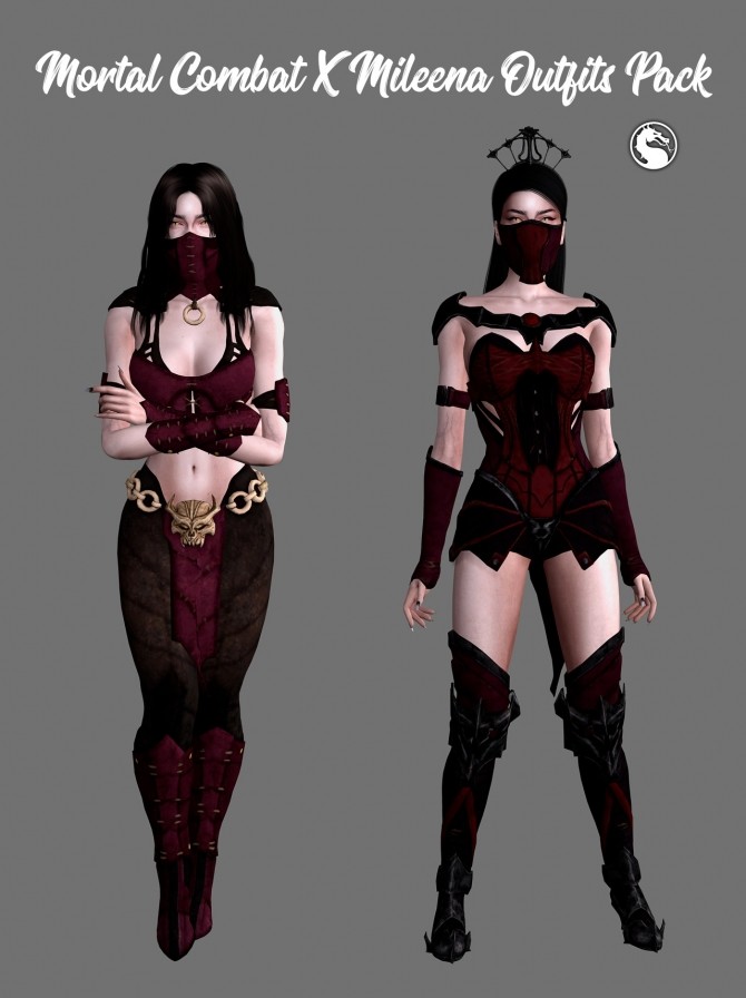 Sims 4 Mortal Combat X Mileena Default & Vampiress Outfits at Astya96