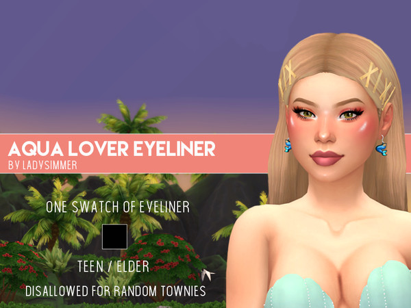 Sims 4 Aqua Lover Eyeliner by LadySimmer94 at TSR