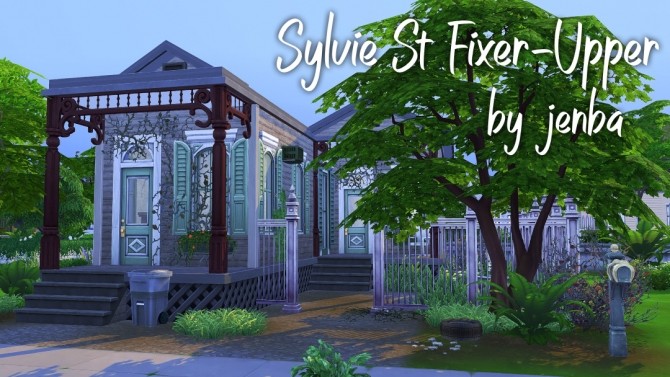 Sims 4 Sylvie St Fixer Upper shotgun cottage at Jenba Sims