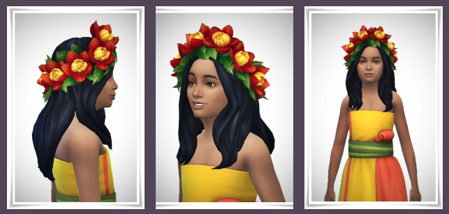 Sims 4 Child Flower Crown Hair at Birksches Sims Blog