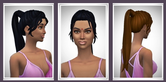 Sims 4 High Cone Pony Loose Sides Hair at Birksches Sims Blog
