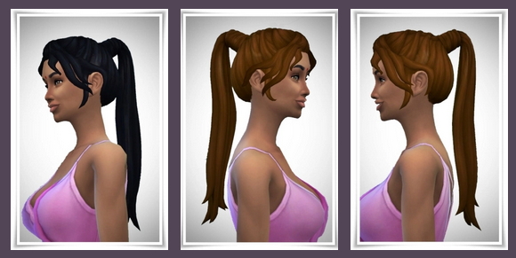 Sims 4 High Cone Pony Loose Sides Hair at Birksches Sims Blog