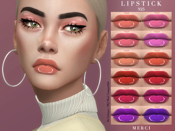 Sims 4 Lipstick N25 by Merci at TSR