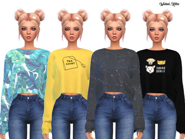 Snazzy Fun Sweaters by Wicked_Kittie at TSR » Sims 4 Updates