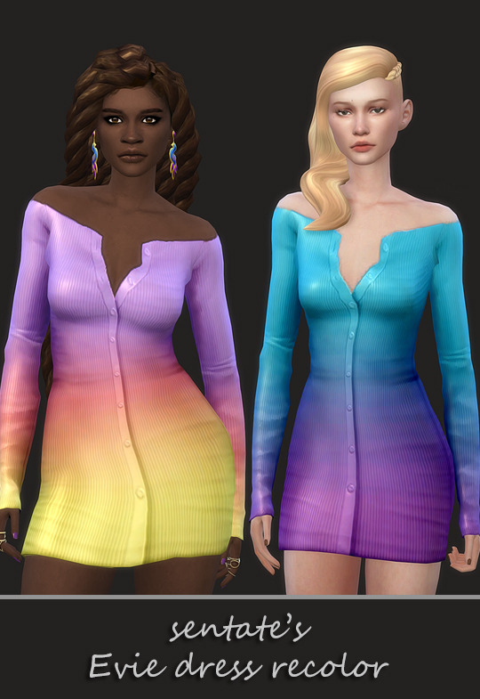 Sims 4 Sentate’s Evie Dress Recolor at Maimouth Sims4