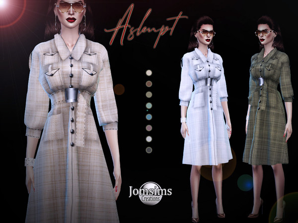 Sims 4 Aslenpt dress by jomsims at TSR