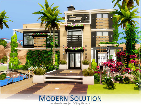 Sims 4 Modern Solution house by Lhonna at TSR