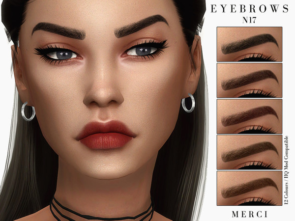 Sims 4 Eyebrows N17 by Merci at TSR