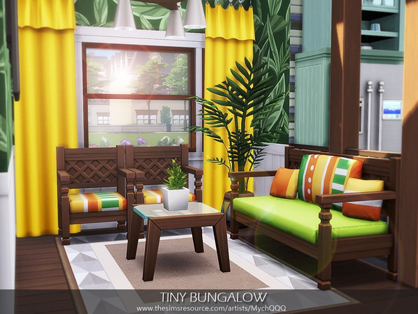 Sims 4 Tiny Bungalow by MychQQQ at TSR