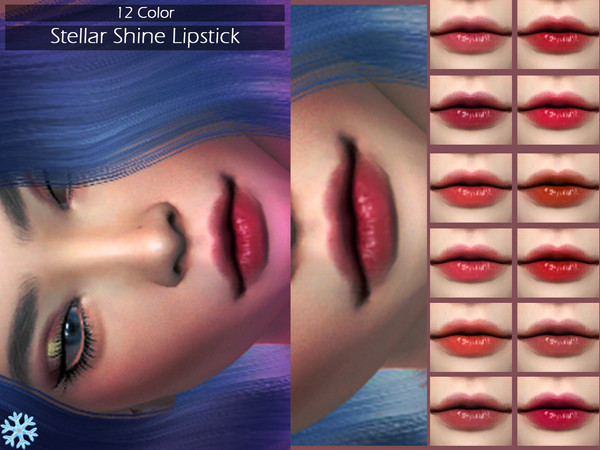 Sims 4 LMCS Stellar Shine Lipstick by Lisaminicatsims at TSR