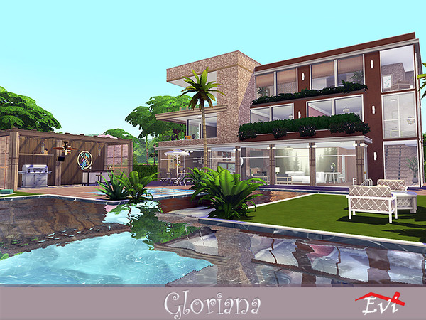 Sims 4 Gloriana house by evi at TSR