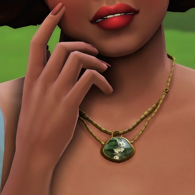 Sims 4 BG Pressed Flowers Necklace at Miss Ruby Bird