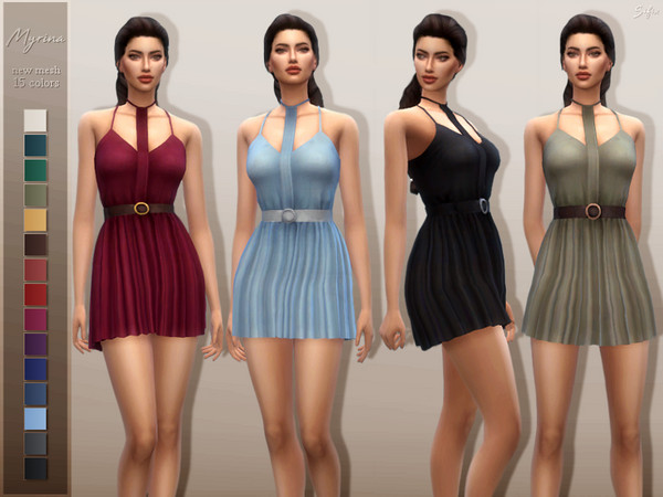 Sims 4 Myrina dress by Sifix at TSR