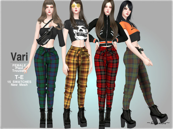 Sims 4 VARI Grunge Trousers by Helsoseira at TSR