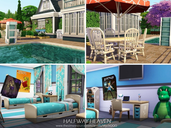 Sims 4 Halfway Heaven house by MychQQQ at TSR