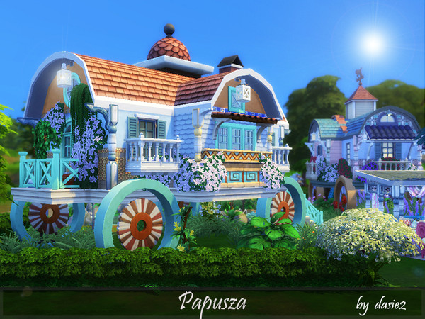 Sims 4 Papusza lovely colorful Romani camp by dasie2 at TSR