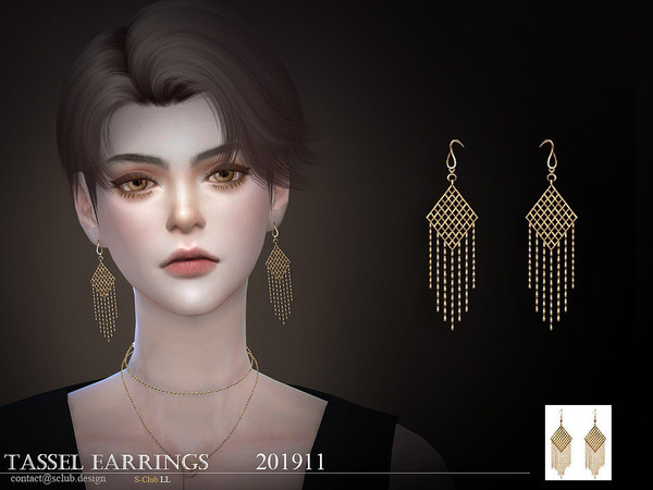 Sims 4 EARRINGS 201911 by S Club LL at TSR