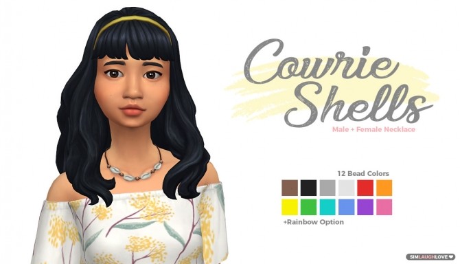 Sims 4 Cowrie Shells necklace edit at SimLaughLove