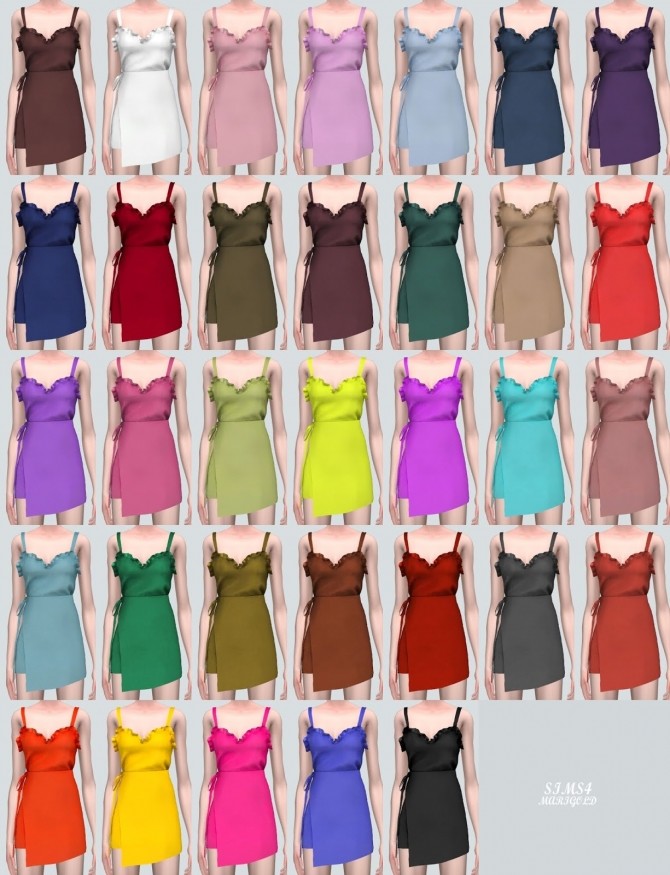 Sims 4 Lovely Wrap Mini Dress (P) at Marigold