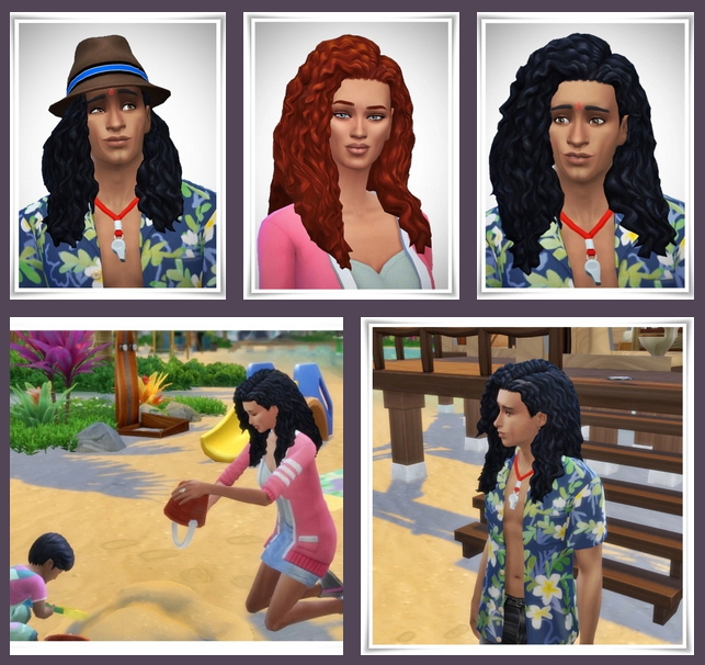 Sims 4 Long Tight Curls Free Ear all gender at Birksches Sims Blog