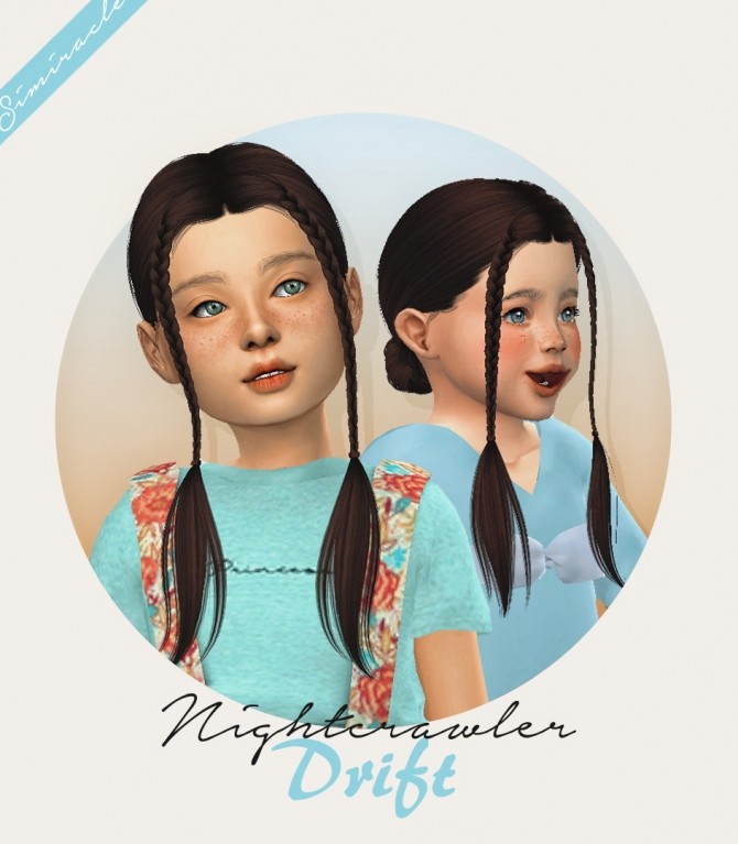 Sims 4 Nightcrawler Drift hair for kids and toddlers at Simiracle