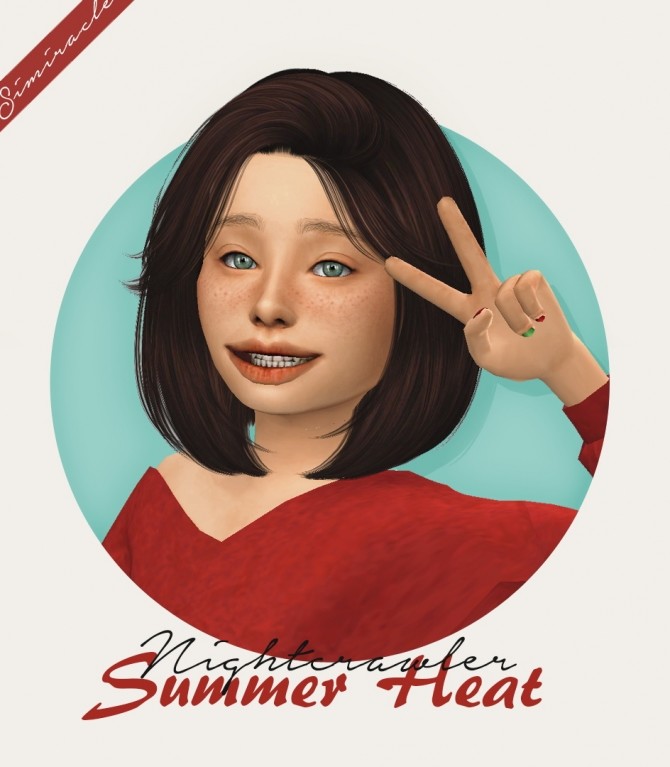 Sims 4 Nightcrawler Summer Heat Hair Kids Version at Simiracle