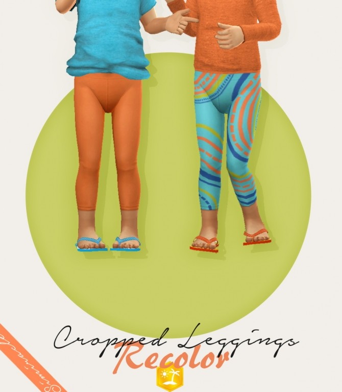 Sims 4 Cropped Leggings Recolor at Simiracle